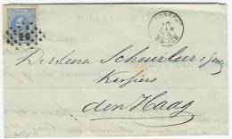 5 Cent Van Dordrecht 10 Jan 1876  Naar DEN HAAG - Storia Postale