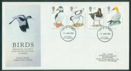 Großbritannien  1989  Königl. Vogelschutz-Gesellschaft  (1 FDC  Kpl. )  Mi: 1185-88 (5,50 EUR) - 1981-1990 Em. Décimales