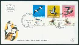 Israel  1975  Geschützte Wildvögel  (1 FDC  Kpl. )  Mi: 652-54 (1,20 EUR) - Covers & Documents