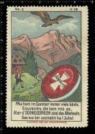 Old Original German Poster Stamp (cinderella Reklamemarke) Pharmacy Apotheke Medicines Eagle Mountain - Pharmazie