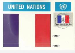 MAXIMA UN ONU NACIONES UNIDAS BANDERA FRANCIA FRANCE - Otros & Sin Clasificación