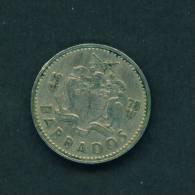 BARBADOS  -  1978  25 Cents  Circulated As Scan - Barbades