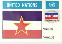 MAXIMA UN ONU NACIONES UNIDAS BANDERA YOGOSLAVIA YOUGOSLAVIE G - Otros & Sin Clasificación