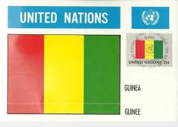 MAXIMA UN ONU NACIONES UNIDAS BANDERA GUINEA GUINEE - Other & Unclassified