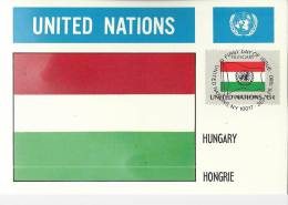 MAXIMA UN ONU NACIONES UNIDAS BANDERA HUNGRIA HUNGARY HONGRIE - Otros & Sin Clasificación