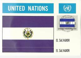 MAXIMA UN ONU NACIONES UNIDAS BANDERA EL SALVADOR - Otros & Sin Clasificación