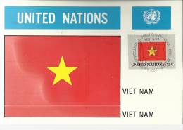 MAXIMA UN ONU NACIONES UNIDAS BANDERA VIETNAM - Otros & Sin Clasificación