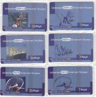 GREECE - Set Of 6 Cards, Athens 2004 Olympics, OTEnet Internet Promotion Prepaid Cards, Exp.date 31/08/04, Mint - Olympic Games