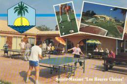 Ste-Maxime (Var) Plage De La Nartelle Village De Vacances Les Heures Claires Ass.Vie-Santé-Tourisme    Cpsm Format 10-15 - Table Tennis