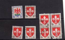 FRANCIA 1958 STEMMI NIZZA - FRANCE ARMOIRIES LILLE NICE OBLITERE´ - 1941-66 Armoiries Et Blasons