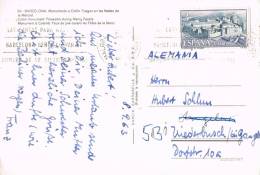 0225. Postal MALGRAT (Barcelona) 1963. Colon Y Fuegos De La Merced - Storia Postale