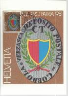 MAXIMA SUIZA BERN PRO PATRIA 1981 X 4 ESCUDOS HERALDICA - Other & Unclassified