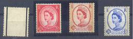Great Britain Queen Elizabeth II Watermark #22 Mi#322yx/25yz 1958 MNH ** - Nuevos