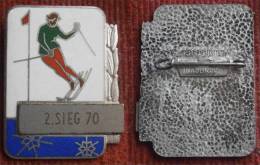 SKIING / SKI - 2. SIEG 70. - Enamel Badge / Pin / Broch - Wintersport