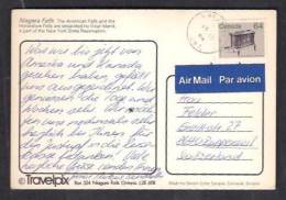 130388 / NIAGARA FALLS -  CANADA PAR AVION 1984  STAMP WOOD STOVE - Storia Postale