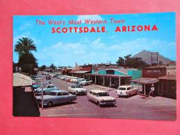 - Arizona > Scottsdale  Main Street With Classic Autos---- Early Chrome--ref 755 - Scottsdale