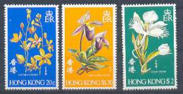 Hong Kong Flowers Mi#341/3 1977 MNH ** - Unused Stamps