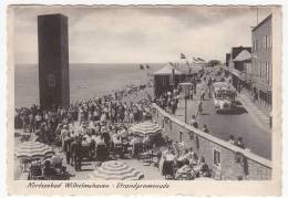 GERMANY - Wilhelmshaven Nordseebad, Promenade Old Bus Cars, No Stamps - Wilhelmshaven