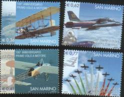 San Marino 2003 100 Primo Aereo A Motore-100 First Motor Airplanes  4v Complete Set** MNH - Unused Stamps