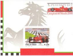ITALIA 2001  BF INTEGRO FERRARI CAMPIONI DEL MONDO FORMULA1 - Blocks & Sheetlets