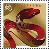2013 Canada Lunar New Year Year Of The Snake Single Stamp MNH - Unused Stamps