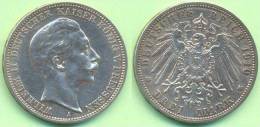 3 Mark 1910 A, Preussen Wilhelm II., Silber - Unclassified