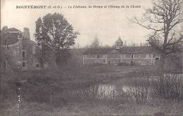 Cpa Bouffémont, Le Château Et La Ferme Avec L'étang De Chasse, En L'état - Saint-Prix