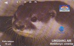 Télécarte INDONESIE - ANIMAL - LOUTRE - OTTER  Phonecard Indonesia Telefonkarte - 58 - Indonesien