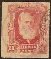 BRAZIL 1878 80r Pedro White Beard SG 60 U JD55 - Usati