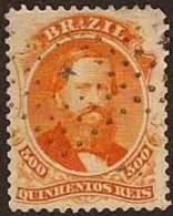 BRAZIL 1866 500r Pedro Dark Beard SG 49 U JD23 - Gebraucht