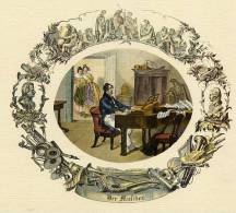 Les METIERS : Le MUSICIEN PIANO VIOLON / MUSEE De VIENNE AUTRICHE Repro GRAVURE  21 Cms X 16 - Autres & Non Classés