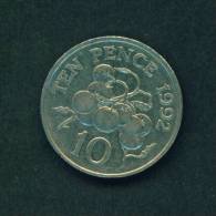 GUERNSEY  - 1992  10 Pence  Circulated As Scan - Guernesey