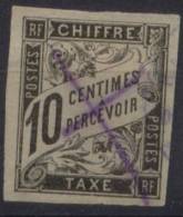 #22# COLONIES GENERALES TAXE N° 6 Oblitéré Croix Manuscrite Violette - Impuestos