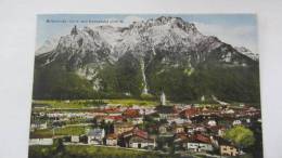 AK Postcard From Bayern:   Mittenwald Mit Karwendel Vom 18.6.24 - Mittenwald