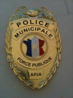 Plaque Badge Police Municipale - Policia