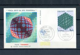 1977 N° 1924 FRANCE  PREMIER JOUR   OEUVRE ORIGINALE DE VASARELY  7 AVRIL 1977 PARIS YVERT TELLIER 3.00 € - Impresionismo