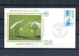 FR 1975 N° 1820 FDC PROTECTION DE LA NATURE AIGRETTE GARZETTE  15 FÉVRIER . 1975 VILLARS LES DOMBES YVERT TELLIER 3.00 € - Ooievaars