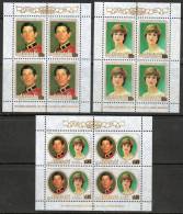 Aitutaki 1981 - Royal Wedding Sheetlets SG391-393 X 4 MNH Cat £5.20 SG2015 - Aitutaki