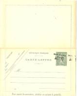 LBL12 - EP CL SEMEUSE LIGNEE 15c  DATE 550  DOUBLE SURCHARGE "TAXE REDUITE A 10c" - Cartoline-lettere