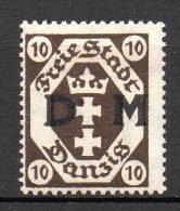 Freie Stadt Danzig - Dienstmarken - 1921 - Michel N° 2 * - Officials