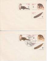 2 FDC (SSt. + **) DDR "Vom Aussterben Bedrohte Tiere" /  2 FDC (Spec. Canc. + MNH) GDR \"Endangered Animals\" - Rongeurs