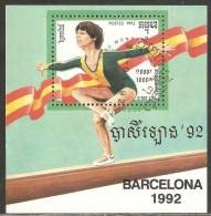 Cambodia 1992 Mi# Block 192 Used - Summer Olympic Games, Barcelona / Women’s Gymnastics - Sommer 1992: Barcelone