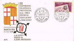 0229. Carta Barcelona 1966. Exposicion Educacion Y Descanso - Storia Postale