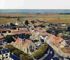 CPM 91 VERT LE PETIT VUE GENERALE AERIENNE EN GROS PLAN L'EGLISE - Vert-le-Petit