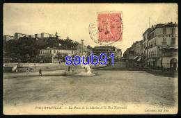 Philippeville -  La Place De La Marine Et La Rue Nationale -   Réf 27737 - Skikda (Philippeville)