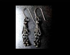 Paire De Boucles D'oreille: Anciens Pendants Du Yemen /  Old Yemeni Silver Pendant Earrings - Ethniques