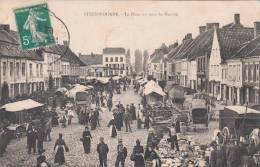 59 - Steenwoorde - La Place Un Jour De Marché - Steenvoorde