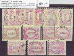 026za: Österreichs ATM- Ausgaben Mit Bedarfsstempel Hoher Katalogwert 540.- € - Oblitérés
