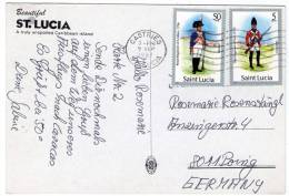 ST.LUCIA - VIEWS / THEMATIC STAMPS-UNIFORMS - Santa Lucía