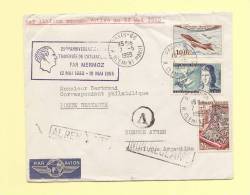 25e Anniversaire De La Traversee De L Atlantique Par Mermoz - 12 Mai 1955 - Paris Buenos Ayres - 1960-.... Lettres & Documents